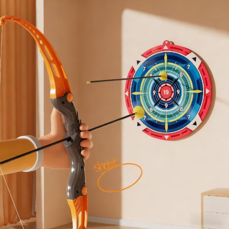 Bow And Arrow Suction Cup Target Shooting