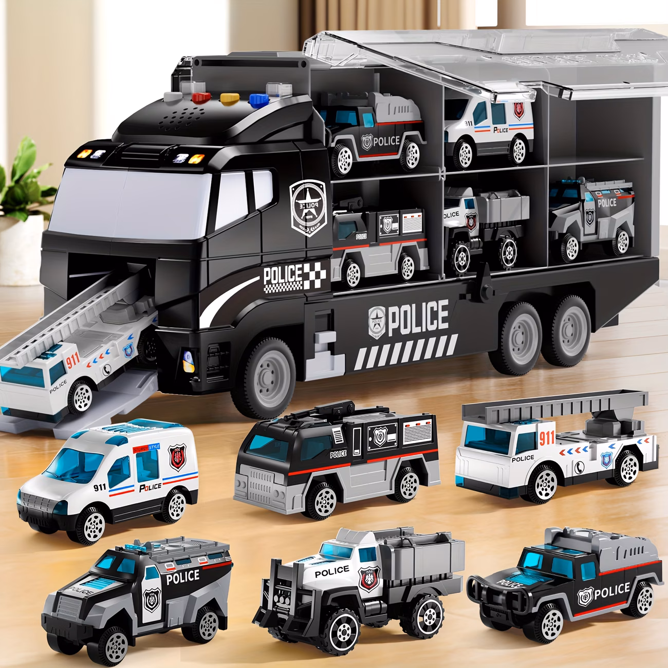 TEMI Police Car Toy Set