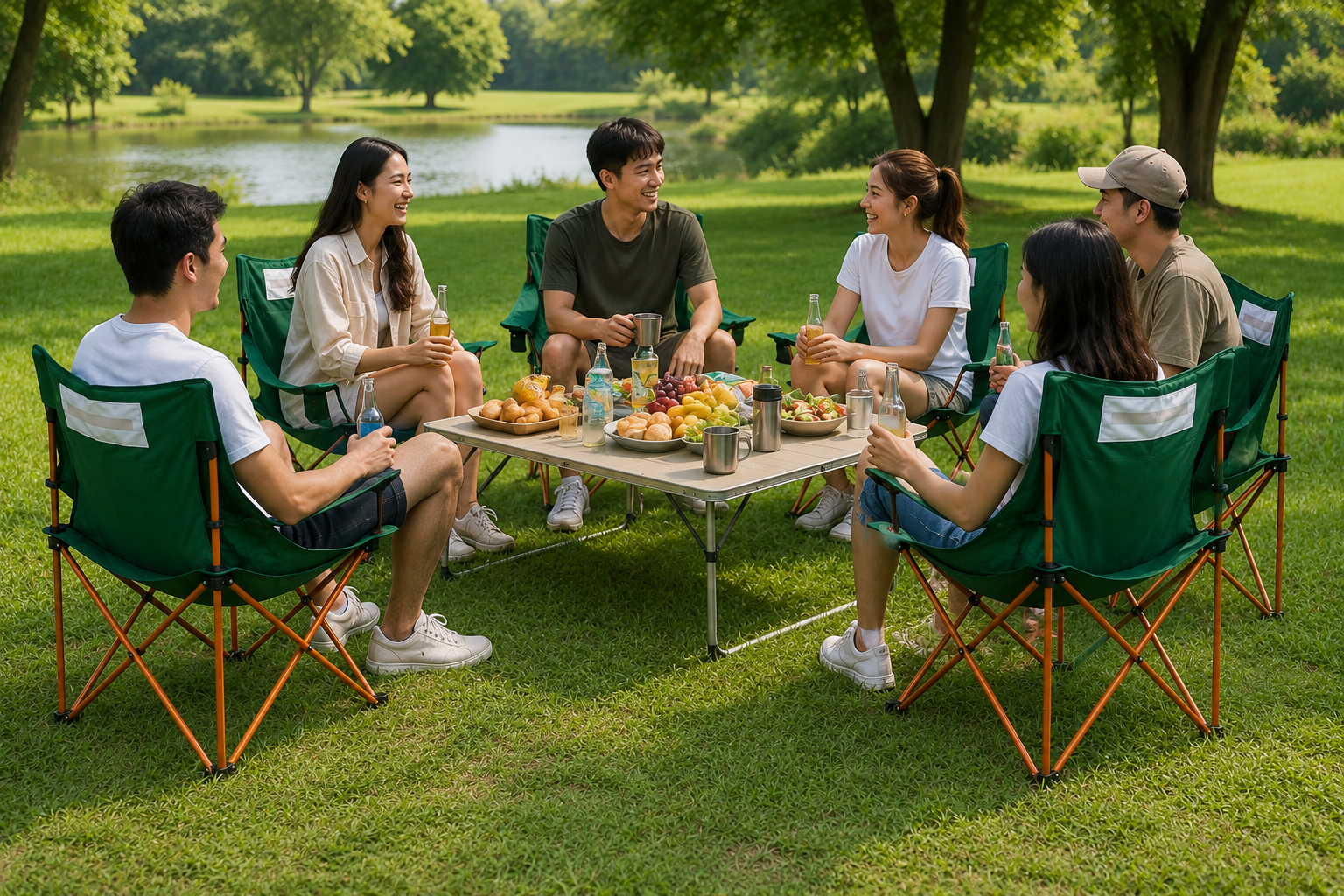 Foldable Camping Chair Set