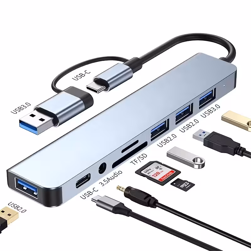 8-in-1 Hub, USB & Type-C Port