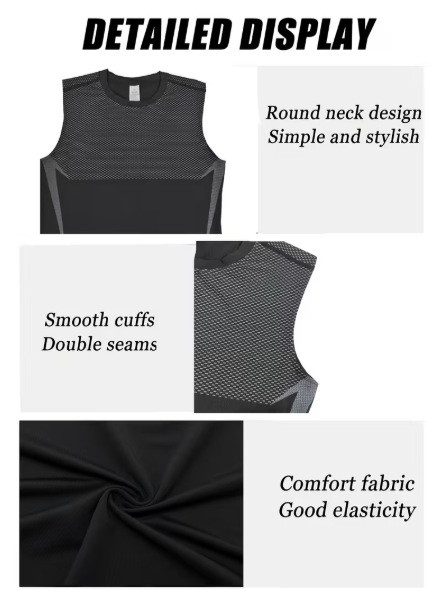 New Men'S High-Performance Quick-Dry High-Elasticity Sports Vest