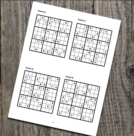 24 Pages Sudoku Puzzles