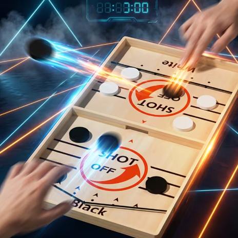 Wooden Board Quick Sling Ice Hockey Game